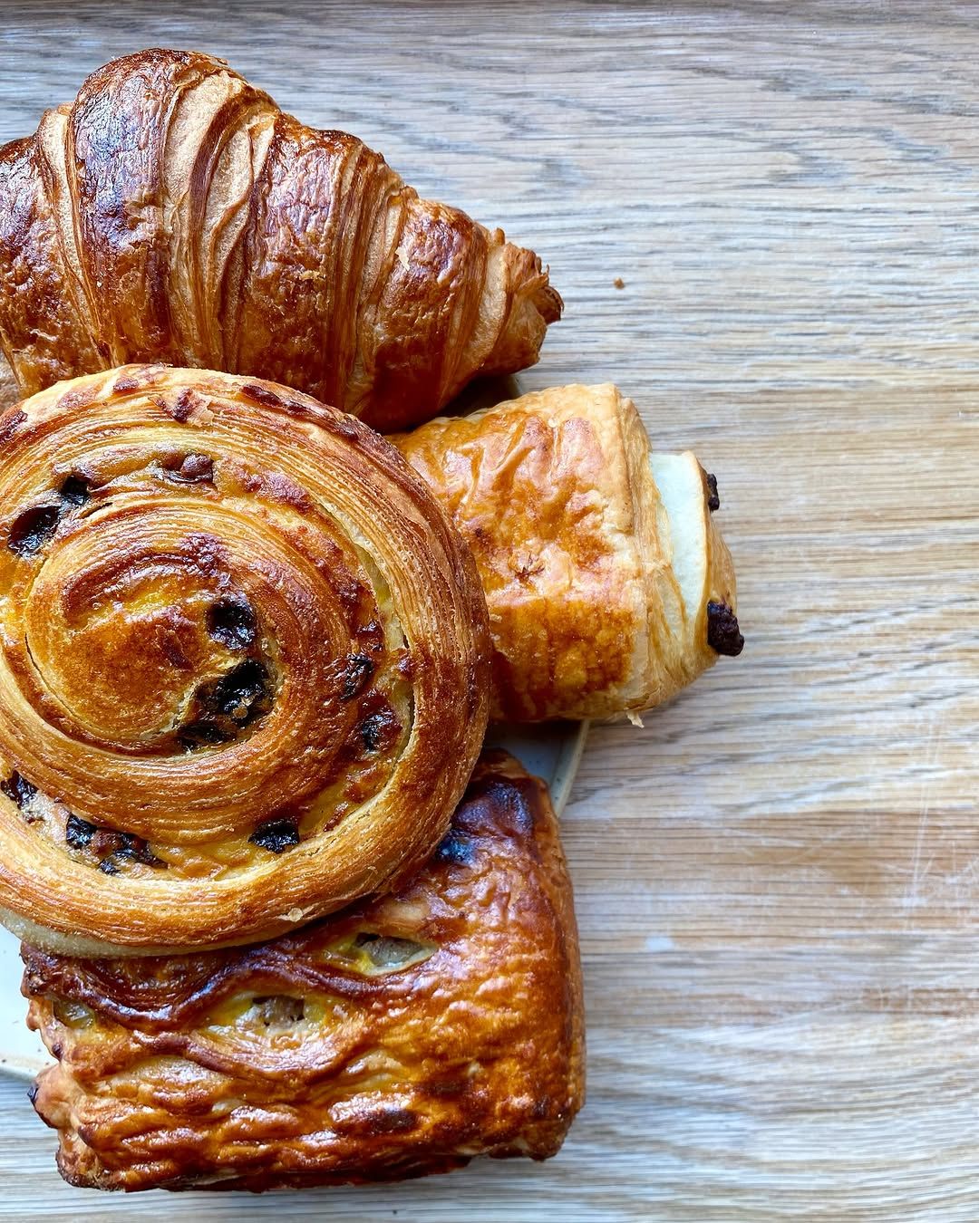 Fresh croissants and viennoiserie