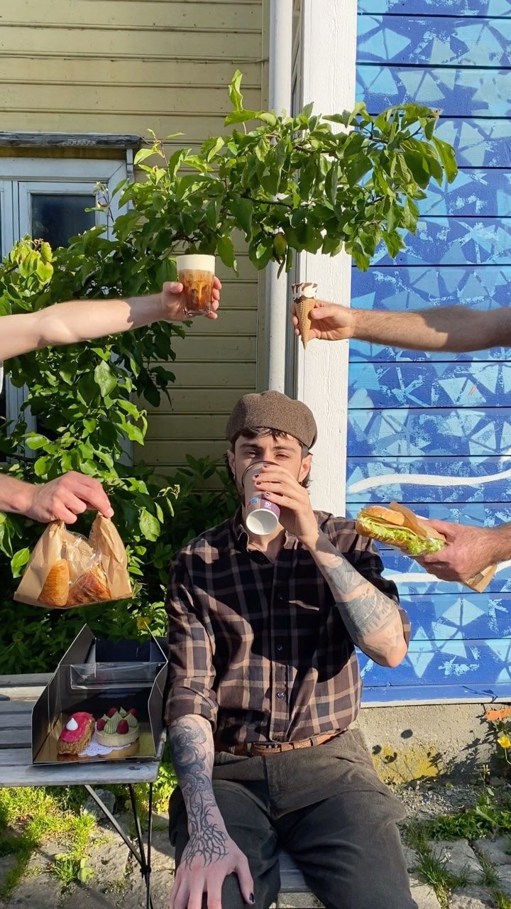 Summer food and drinks outside